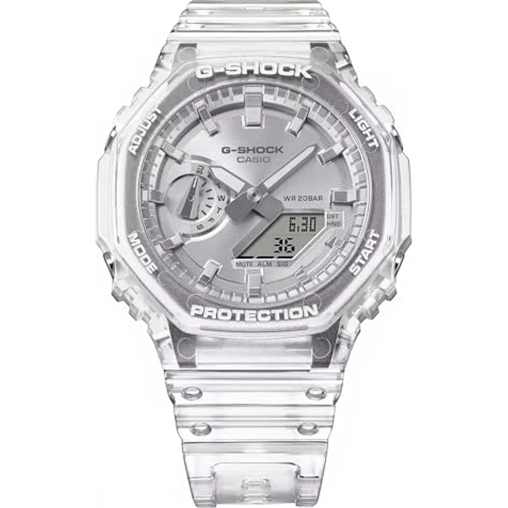 CASIO G-SHOCK GA-2100BM-7A8ER, Stoßfeste Quarzuhr mit Carbon-Gehäuse, wasserdicht bis 20 bar, Schwarz-Weiß-Design – Bild 2