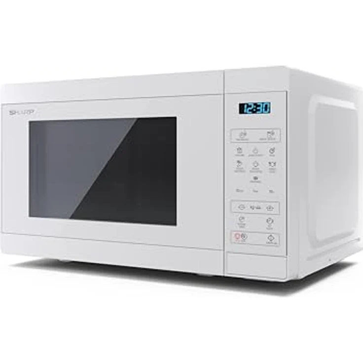 Sharp YC-MS02E-C Mikrowelle, Standgerät, 800W, Garraum 20L, 11 Leistungsstufen, 8 automatische Programme, Timer, inkl. Drehteller, weiß – Bild 5