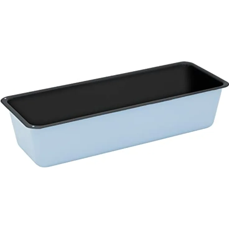 Riess, 0633-028, Brotbackform 35 cm, BACKEMAILLE BLAU, LBH 36,7x14,2x8,3 cm, Gew. 0,716kg, Volumen 3,2 L