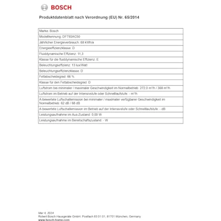 BOSCH Flachschirmhaube DFT93AC50, silber, 90 cm, Energieeffizienzklasse D, max. Lüfterleistung 368 m³/h – Bild 9