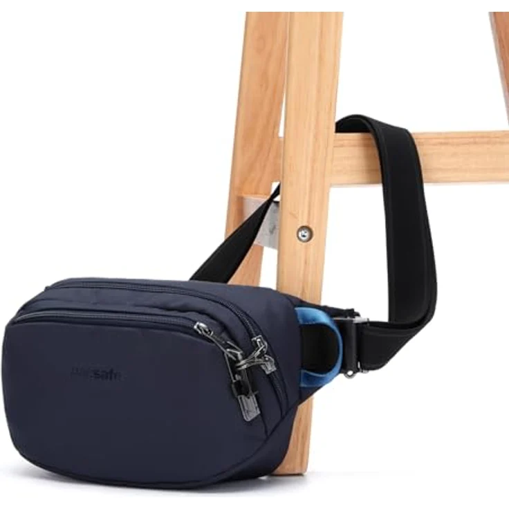 Pacsafe Vibe 100 Gürteltasche RFID, 27 cm, 100% Nylon, blau – Bild 8