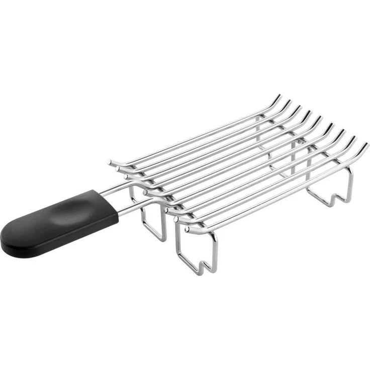 Kitchenaid 5KTBW222 Brötchenaufsatz, Brötchenröstaufsatz, für 2-Schlitz KitchenAid Toaster 5KMT2204E/5KMT221E und für die 4-Schlitz KitchenAid Toaster 5KMT4205E/5KMT421E, Edelstahl, silber-schwarz – Bild 1