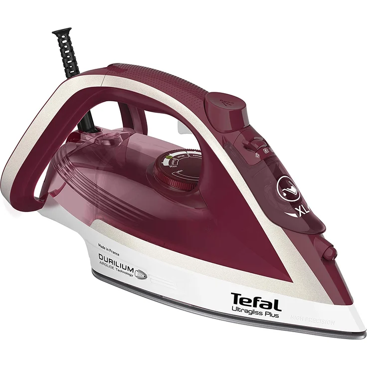 Tefal FV6810 Ultragliss Plus Dampfbügeleisen, 2800 Watt, Dampfstoßm 250 g/Min, Eco-Modus, 50 g/Min. Dampfabgabe, rot-weiß – Bild 1