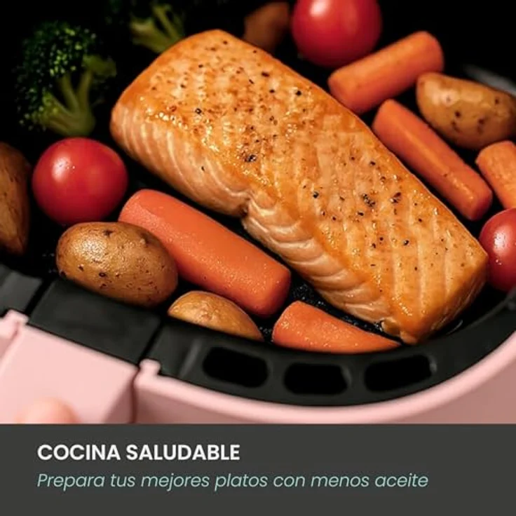 Jocca Heißluftfritteuse Sweet Line, 3,8L, 1450W, 8 Programme, LED Touchscreen, Timer, rosa – Bild 5