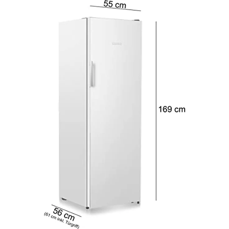 HEINRICHS Gefrierschrank, Freezer, No-Frost Schutz, 5x Gefrierschublade +1x Gefrierfach, LED-Display,Airflow, wechselbarer Türanschlag, Alarmfunktion, Temperatur:-14°C~-24°C, Heinrich´s (weiß) – Bild 4