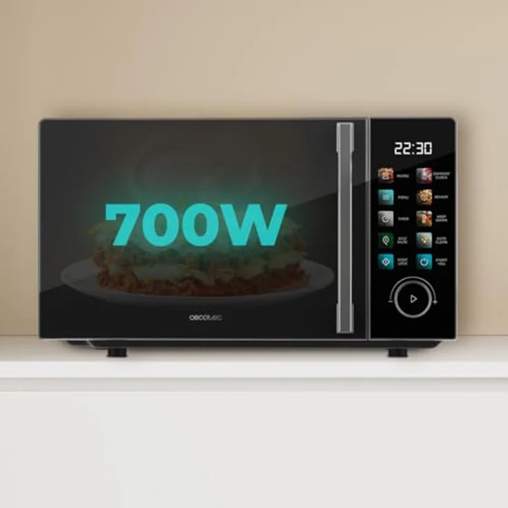 Cecotec Proclean 6030 Black, Mikrowelle mit 20 Litern, 700 W, Touchscreen und 10 Leistungsstufen – Bild 3