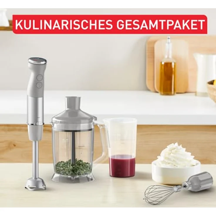 Tefal Stabmixer HB67MB Quickchef+ 3-in-1 XL, 1000 W, Silence-Modus, Schwarz – Bild 4