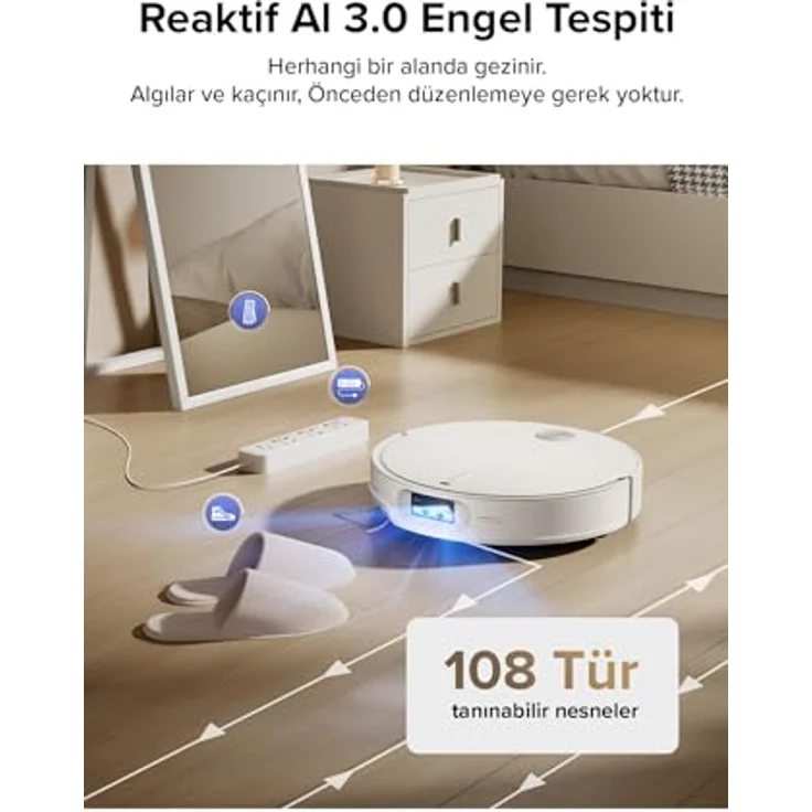 Roborock Qrevo Curv X, Saugroboter mit 18.500 Pa Saugkraft, Anti-Tangle-System, Adaptlift-Fahrwerk, Multifunktions-Dock 3.0, mit Beutel – Bild 6