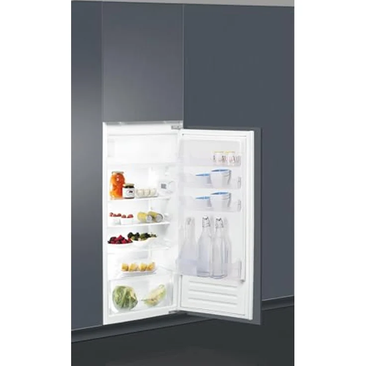 Indesit Einbau-Kühlschrank 189 L LED Inox Glas Ablagen IBC 12BC21R, 4-Sterne-Kennzeichnung, erweiterte gemäßigte/tropische Klimaklasse – Bild 1