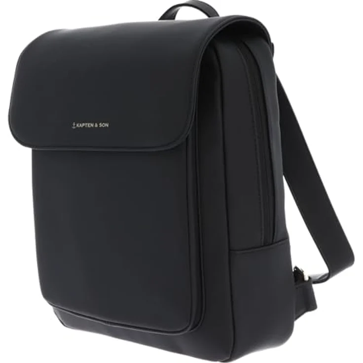 Kapten & Son Tromso Small 2.0, City Rucksack aus 100% veganem Tech-Material, 31 cm, schwarz – Bild 2