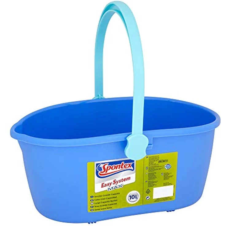 Spontex Eimer extra breit mit 10 L Fassungsvermögen, ergonomischer Griff, breiter Ausgießer, stabil und strapazierfähig, 1 Stück – Bild 2