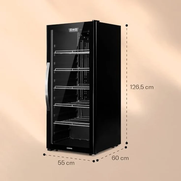 Klarstein Getränkekühlschrank Beersafe 7XL 242L LED-Innenbeleuchtung, schwarz – Bild 5