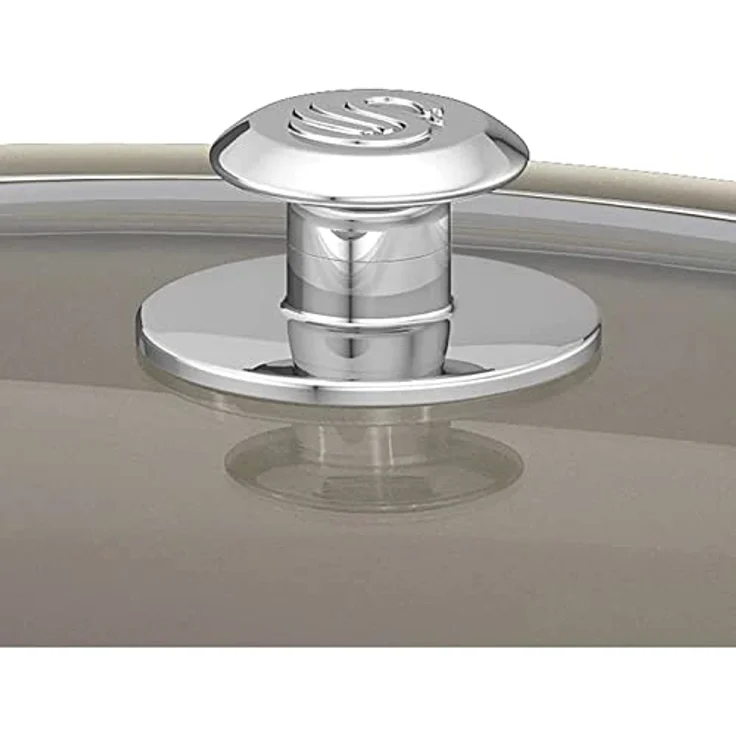 Swan Retro SF17031YELNEU Slow Cooker 6,5L Abnehmbarer Kochbehälter, PFOA- und PTFE-freier Keramischer Antihaft-Behälter, 3 Temperaturstufen, Glasdeckel, Vintage-Design, Gelb, 320W – Bild 5