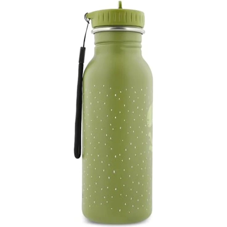 Trixie Baby Trinkflasche Edelstahl 500ml mit Tiermotiv, 20 cm hoch, praktische Schlaufe, klappbarer Deckel – Bild 3