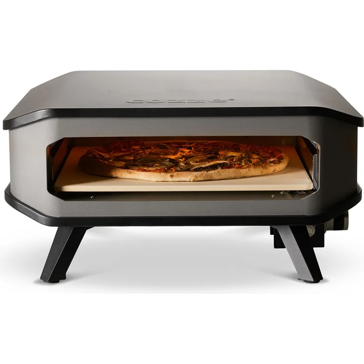 Cozze Gas-Pizzaofen 17, 8 kW, 450 °C, Backzeit nur 2 Minuten, 42,5 x 42,5 cm, schwarz
