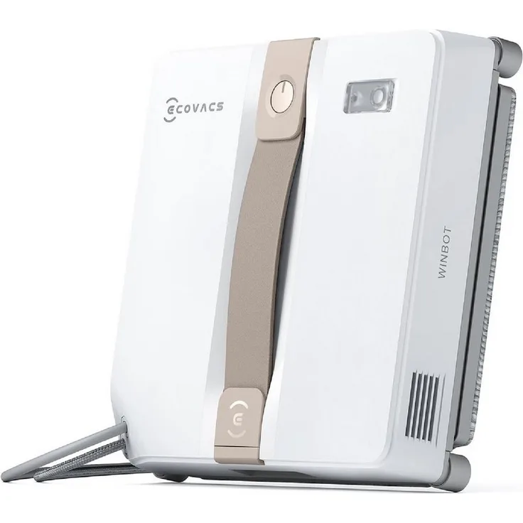 ECOVACS WINBOT MINI, Fensterputzroboter mit 7.500 Pa Saugleistung, Ultraschall-Wassersprüh-System, 30-min. Notstromversorgung, kompakte Bauweise