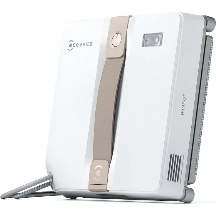ECOVACS WINBOT MINI, Fensterputzroboter mit 7.500 Pa Saugleistung, Ultraschall-Wassersprüh-System, 30-min. Notstromversorgung, kompakte Bauweise