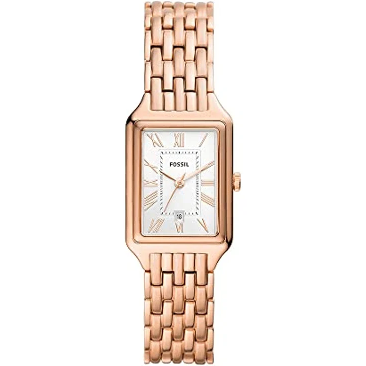 Fossil Damenuhr Raquel, Quarzwerk, 23MM Rose Gold Edelstahlgehäuse mit Edelstahlarmband, ES5271 – Bild 1