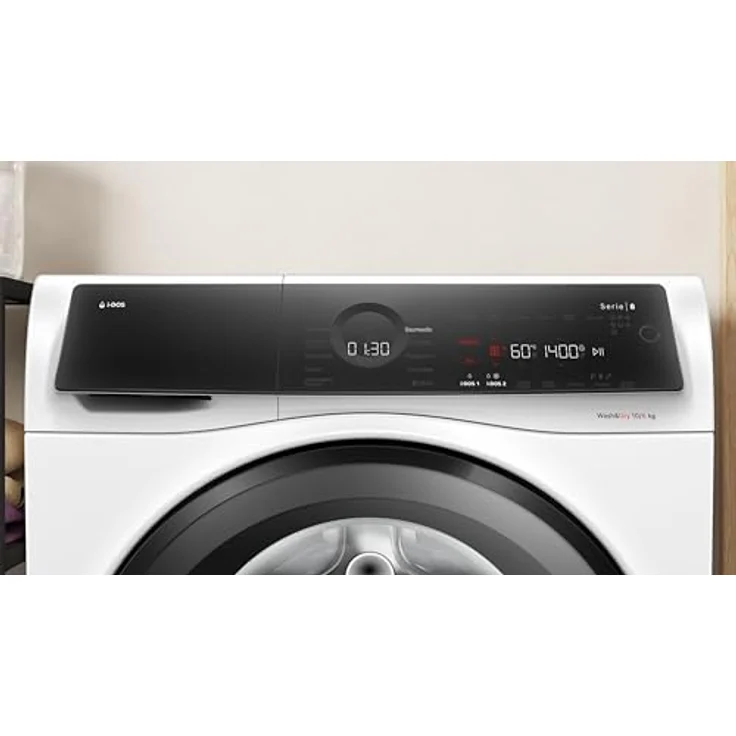 Bosch WNC254A40, Serie 8, Smarter Waschtrockner, 10.5 kg Waschen & 6 kg Trocknen, 1400 UpM, i-Dos intelligente Waschmittel-Dosierung, entfernt 16 Fleckenarten, IronAssist mit Dampffunktion, AutoDry – Bild 2