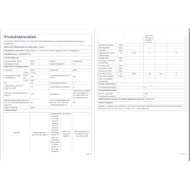 Midea MDRB600MIC46 Kühl-Gefrier-Kombination, Edelstahl, 442 l Gesamtinhalt, No-Frost, Inverter-Technologie, Energieeffizienzklasse C – Bild 8
