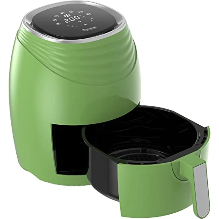 TurboTronic by Z-Line Heißluftfritteuse 3,5 Liter, 7 Programme, Fettfrei ohne Öl, Retro digital Airfryer AF11D, 1200W, Blau – Bild 9