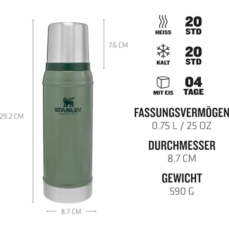 Isoflasche Classic 0,75l grün – Bild 2