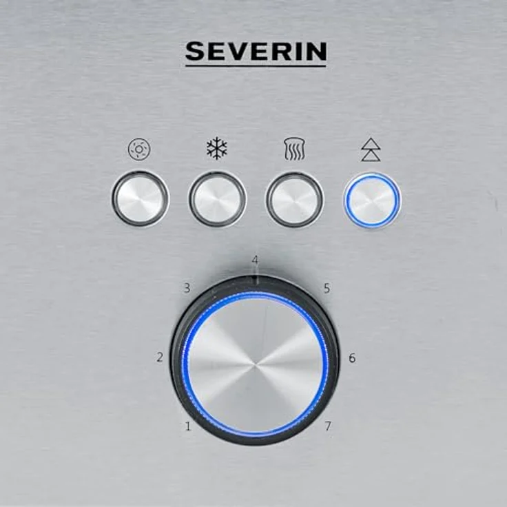 Severin AT 2620 Toaster mit Bagel-Funktion, Schwarz, Silber - Große Röstkammern, Bagel-Funktion, Voll-Edelstahldesign – Bild 7