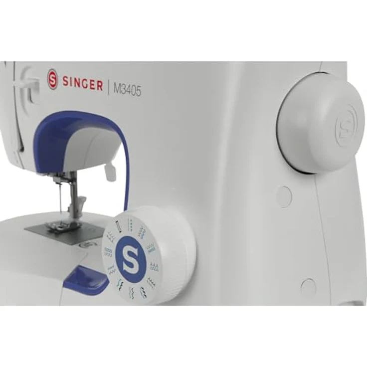 Singer M 3 405 Freiarm-Nähmaschine 23 Nähprogramme Nadeleinfädler Freiarm-Nähmaschine, blau – Bild 5