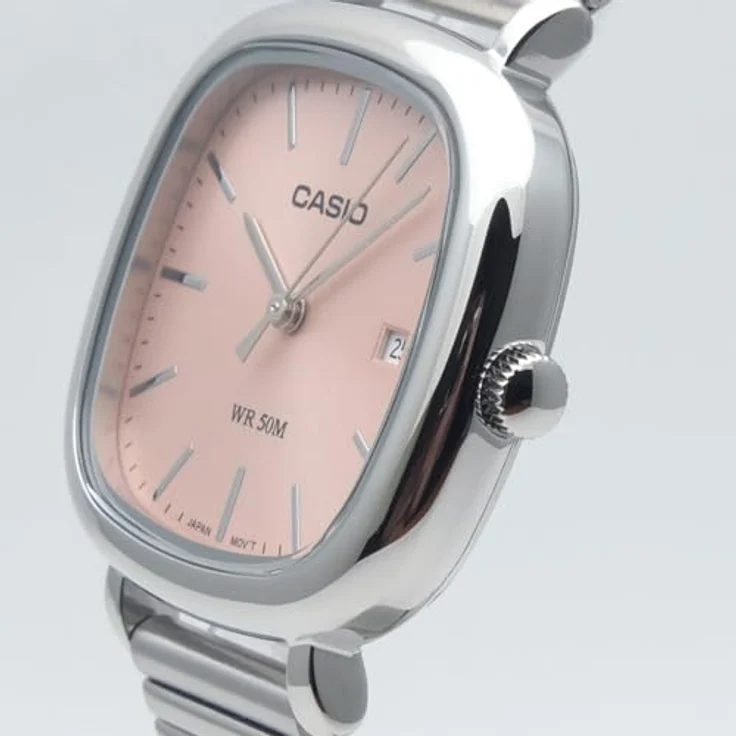 CASIO TIMELESS COLLECTION LTP-B166D-4AVEF, Quarzuhr mit Edelstahlarmband, analog, für Damen und Herren, Rot – Bild 5