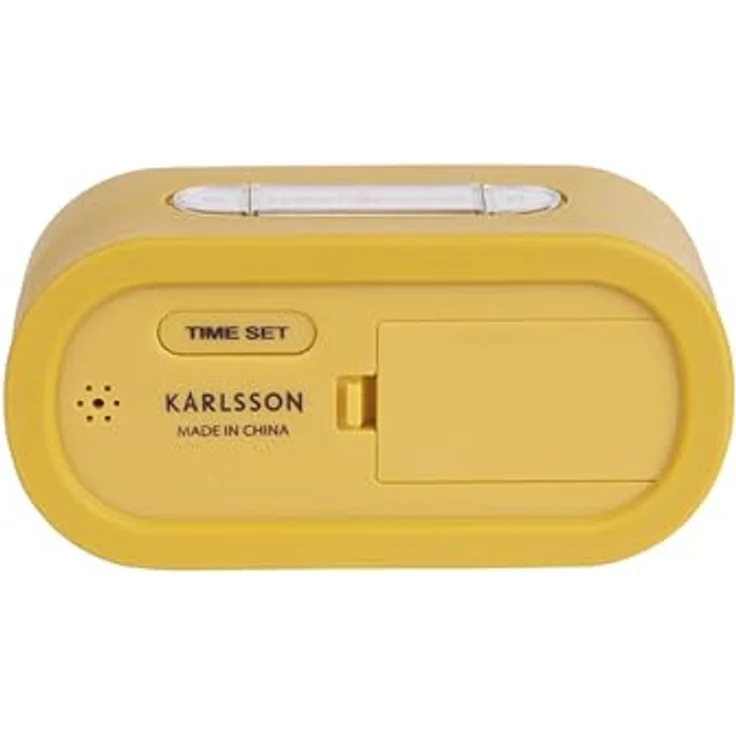 Karlsson Wecker Gummy, Rechteckiger Silikonwecker in Ockergelb mit digitaler Anzeige, 14x7x5cm für Schlafzimmer und Büro – Bild 4