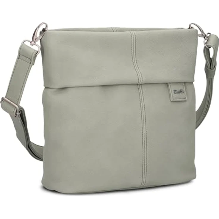 Zwei Mademoiselle.M Schultertasche 25 cm, elegante Umhängetasche für Damen, Schwarz – Bild 1