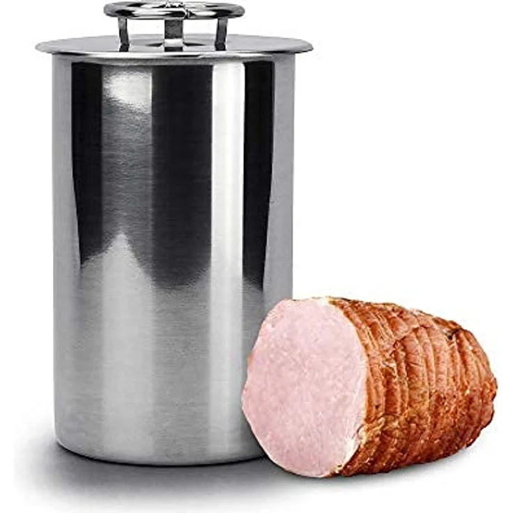 Browin 313015 Schinkenkocher Druckschinkenkocher, Kocher, Schinkernpresse, Pastetenkocher, Druckkochtopf (für 1,5kg Fleisch), Edelstahl, Stahl, für 1.5kg – Bild 1