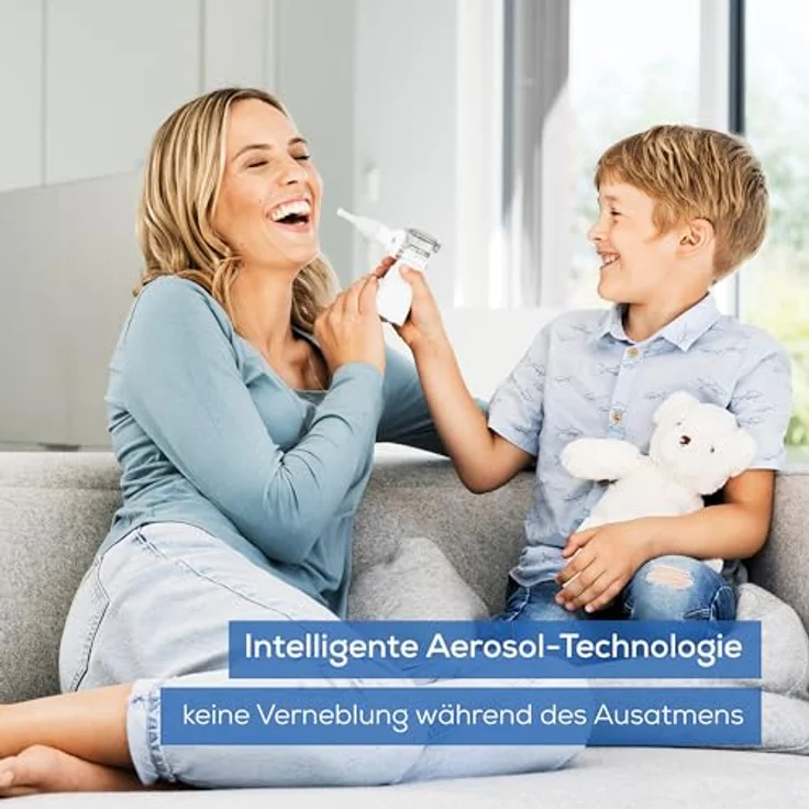 Beurer IH 57 Inhalator, Verneblung mit Schwingmembran- und Aerosol-Technologie, tragbares Inhaliergerät mit wiederaufladbarem Akku, zur Anwendung bei Erkältung, Asthma und anderen Atemwegserkrankungen – Bild 4