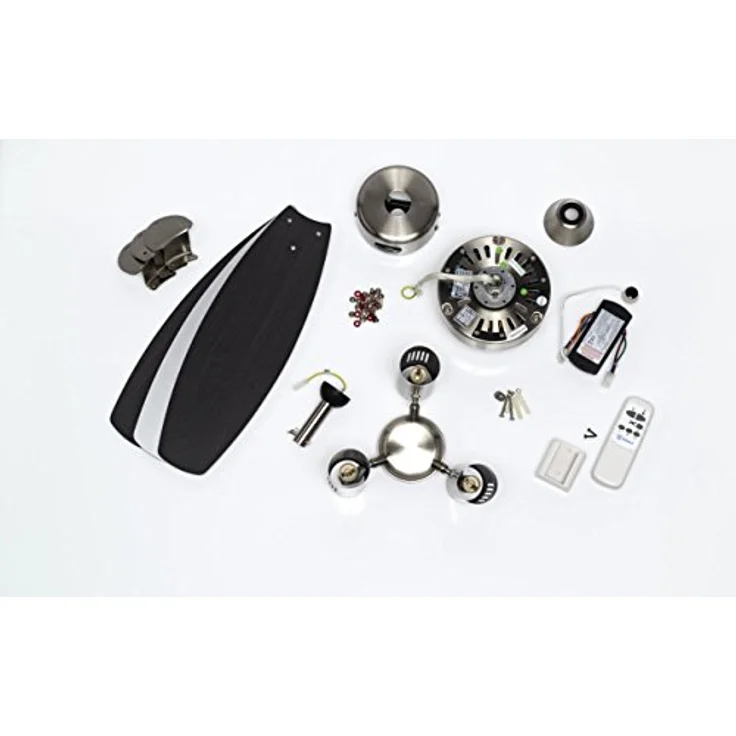 Westinghouse Lighting Deckenventilator Jet Plus, 3x 40 W E14-R50, Fernbedienung und Sommer-Winterlauf, Gehäusefarbe gebürstetes nickel, ø 105 cm 7229040 – Bild 4