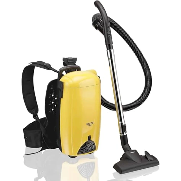 MELISSA, 16420275 Rückenstaubsauger,Rucksack Staubsauger Rücken-Sauger-Wandsauger 899 Watt,mit Blas-Funktion, Gelb Schwarz, 25, 5 x 49 x 32 cm, W – Bild 1