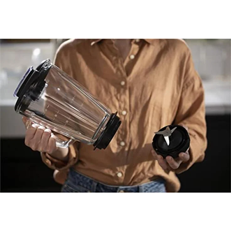 Tefal BL46EN38 Eco Respect Standmixer, 800 W, im Öko-Design, Smoothie, Milchshake, Gaspacho, Suppe, 1,75 L, 4 Klingen, schwarz – Bild 4