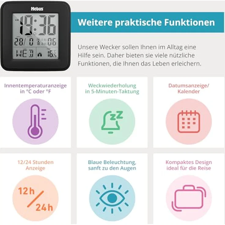 Mebus Funkwecker 25595 – Bild 3