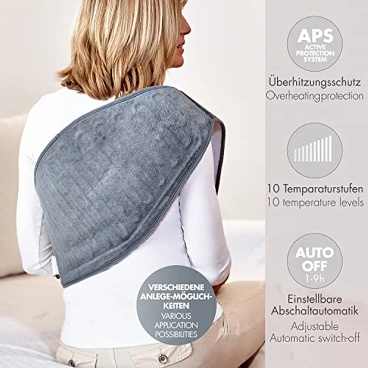 promed Wärmegürtel HGP-1.7, Wärme am Bauch, Rücken und Hüfte, 35 Grad, schwarz – Bild 4