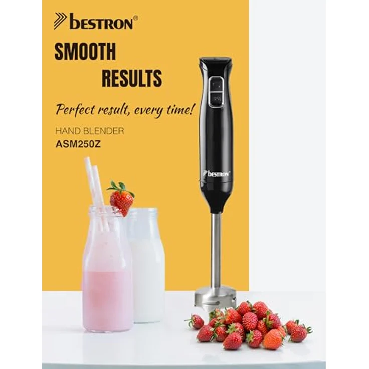Bestron ASM250Z Stabmixer, 250W, 2 Geschwindigkeiten, Turbostufe, schwarz – Bild 3