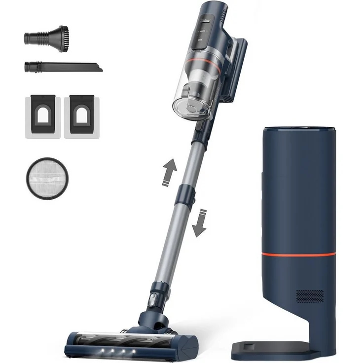 Ultenic Akku-Stielstaubsauger FS1, 60 Minuten Laufzeit, 450,00 W, mit Beutel, Absaugstation, 3L Staubbehälter
