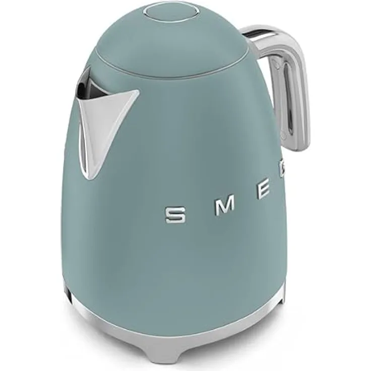 Smeg KLF03EGMEU Wasserkocher Smaragdgrün, Ästhetik im Stil der 50er Jahre