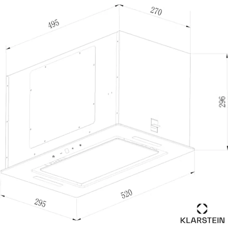 Klarstein Hektor, Dunstabzugshaube 52 cm mit 466 m³/h Abluftleistung, Touch-Bedienfeld und Sicherheitsglas – Bild 8