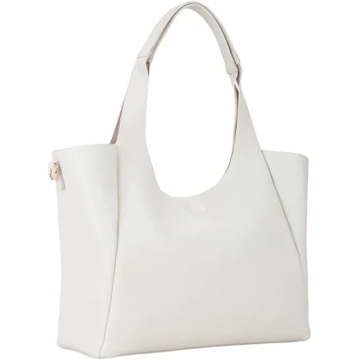 Valentino Futura Shopper Tasche, 34 cm x 14 cm x 20 cm, aus 100% Polyurethan, beige – Bild 3