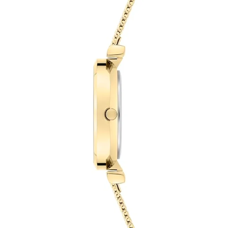 s.Oliver Damenuhr Rund, Gold, 16 mm, Edelstahlarmband, Quarzwerk, 3 ATM wasserdicht, kratzfest – Bild 2