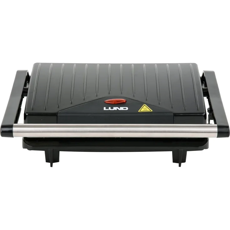 Lund 2-in-1-Sandwichmaker Opiekacz, 750 W, mit Grillplatte und antihaftbeschichteter Oberfläche, klassisch schwarz