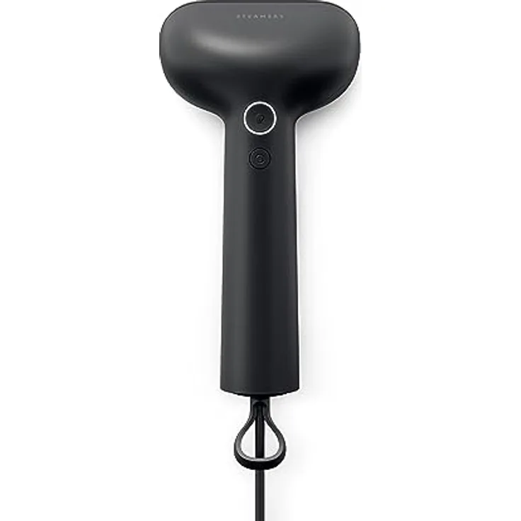 Steamery Dampfglätter Cirrus X Steamer, 1200W, Edelstahl-Mundstück, 20 Sekunden schnelles Aufheizen, Kleidung-Faltenentferner, Schwarz