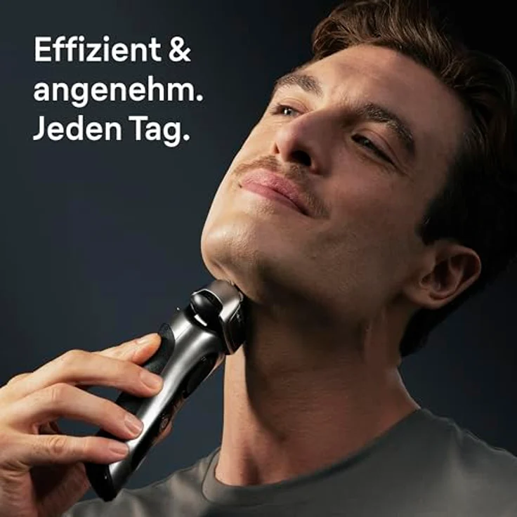 Braun Series 8, Elektrorasierer mit 4 Scherelementen, wasserfest, silber, inkl. Reiseetui und Ladeständer – Bild 3