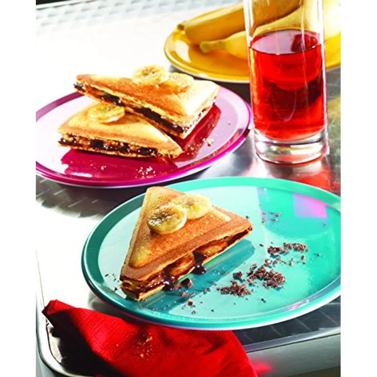 Tefal XA800212 Collection Set Snack Sandwich-Platte, dreieckig, Rezeptbuch mit 4,4 x 15,5 x 24,2 cm – Bild 5