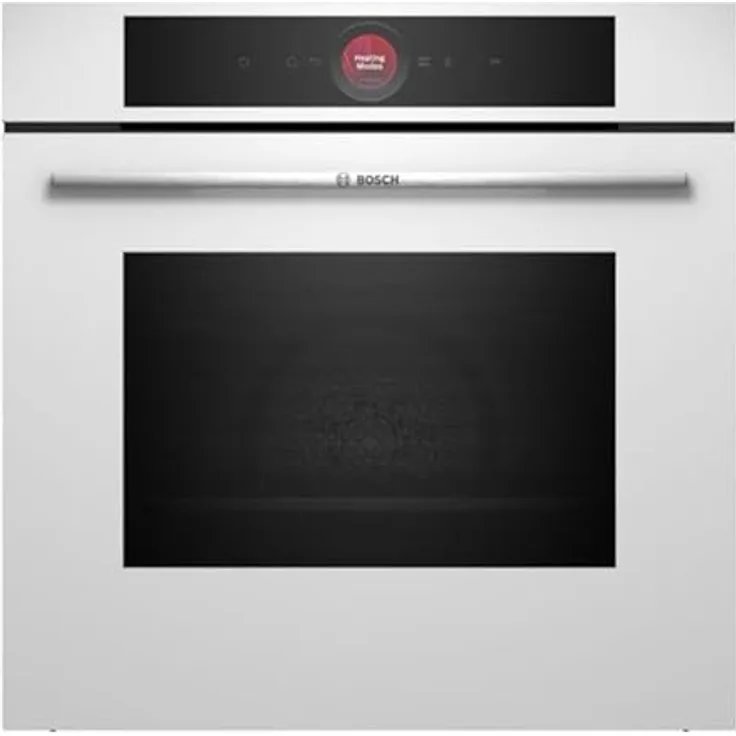 BOSCH HBG7741W1, Multifunktionsofen 60 cm, Serie 8, TFT TouchControl, AirFry, Assist-Funktion, Home Connect, Pyrolyse, weiß