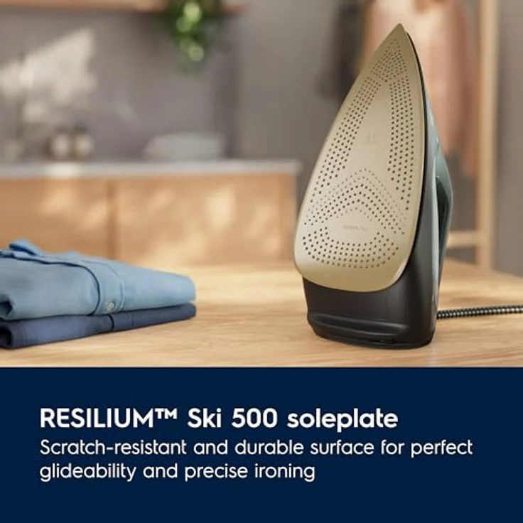 Electrolux Bügeleisen Renew 800 E8SI2-8OG, Mit Frontbeleuchtung und Dampfauslöser, Kratzfeste Bügelsohle, Antikalkfunktion, Aus recyceltem Kunststoff, Dampfstoß 250 g/min, 2800W, Ocean Green – Bild 4